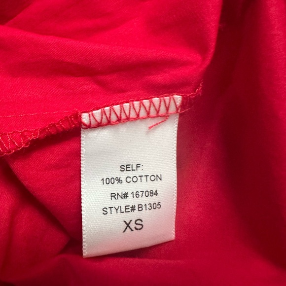 Tuckernuck womens size XS Red Button-Down Shirt Dress NWT - Picture 4 of 4